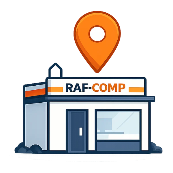Punkt serwisowy Raf-Comp przy ul. Filtrowej 7 w Puławach