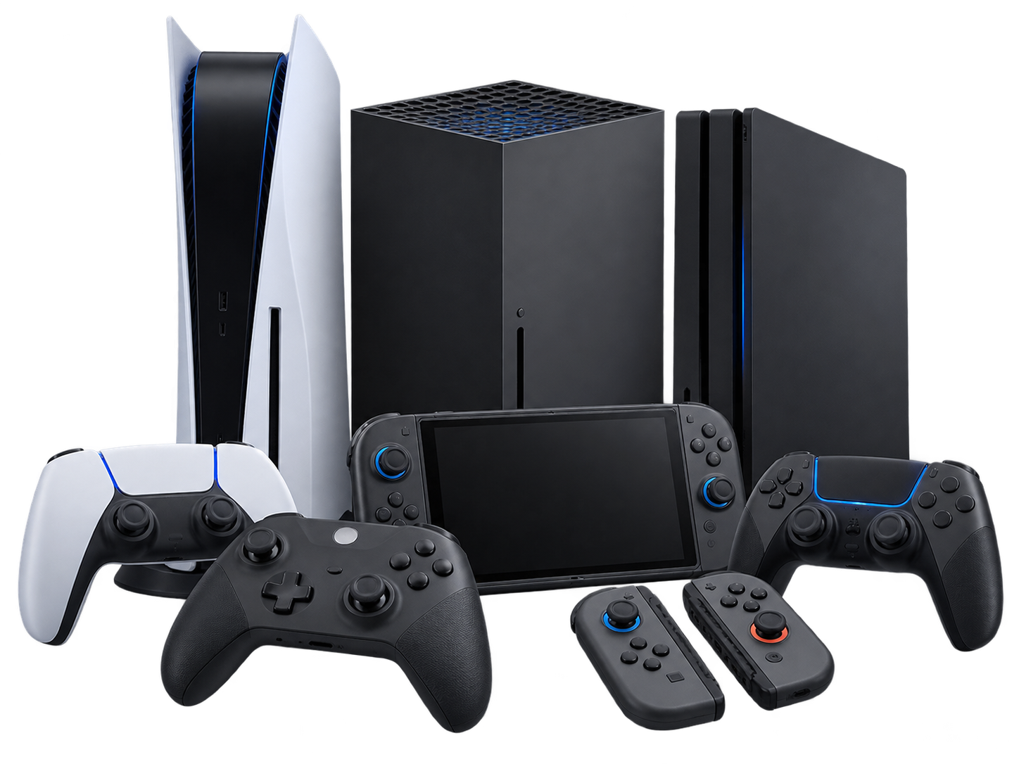 Zestaw konsol: PS5, PS4, Xbox i Nintendo — naprawa konsol Raf-Comp
