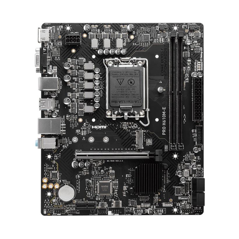 Płyta MSI PRO H610M-E /H610/DDR5/SATA3/M.2/USB3.0/PCIe4.0/s.1700/mATX