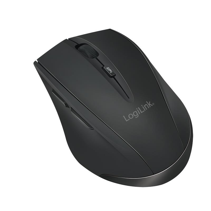Mysz bezprzewodowa LogiLink ID0032B BT 5.0, ergonomiczna, czarna