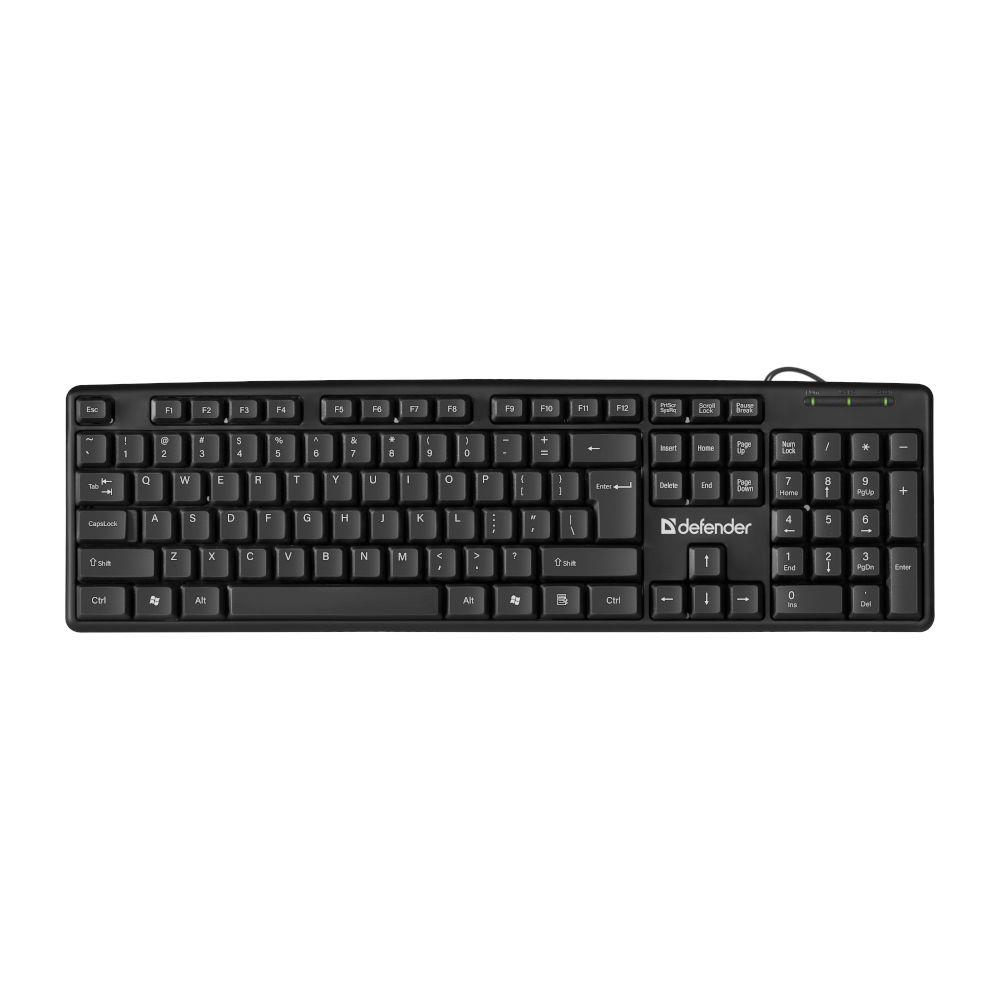 Klawiatura przewodowa Defender ELEMENT HB-520 USB czarna