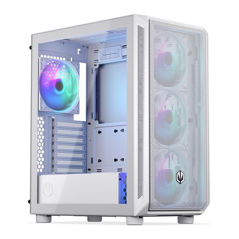 Obudowa Endorfy Arx 500 White ARGB ATX z oknem bez zasilacza biała